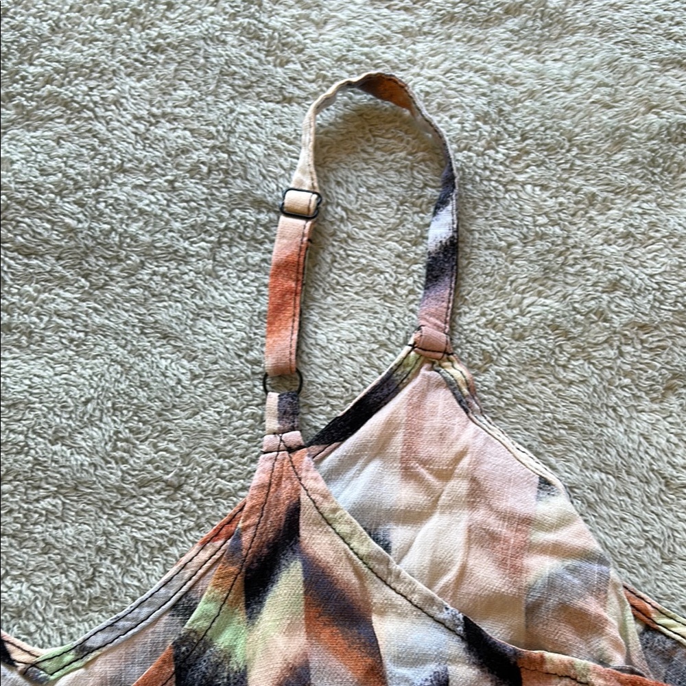 Torrid Multicolored Abstract Print V-neck Camisole with Adjustable Strap New 3X - Picture 6 of 8
